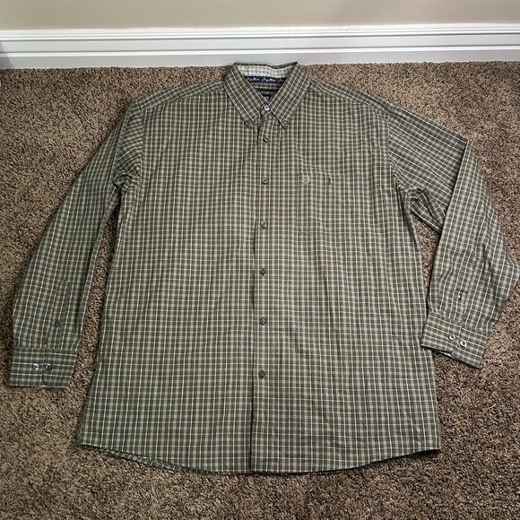 Wrangler George Straight Shirt Mens Sz XL Tattersall Check Western Cowboy Rodeo - Picture 1 of 15